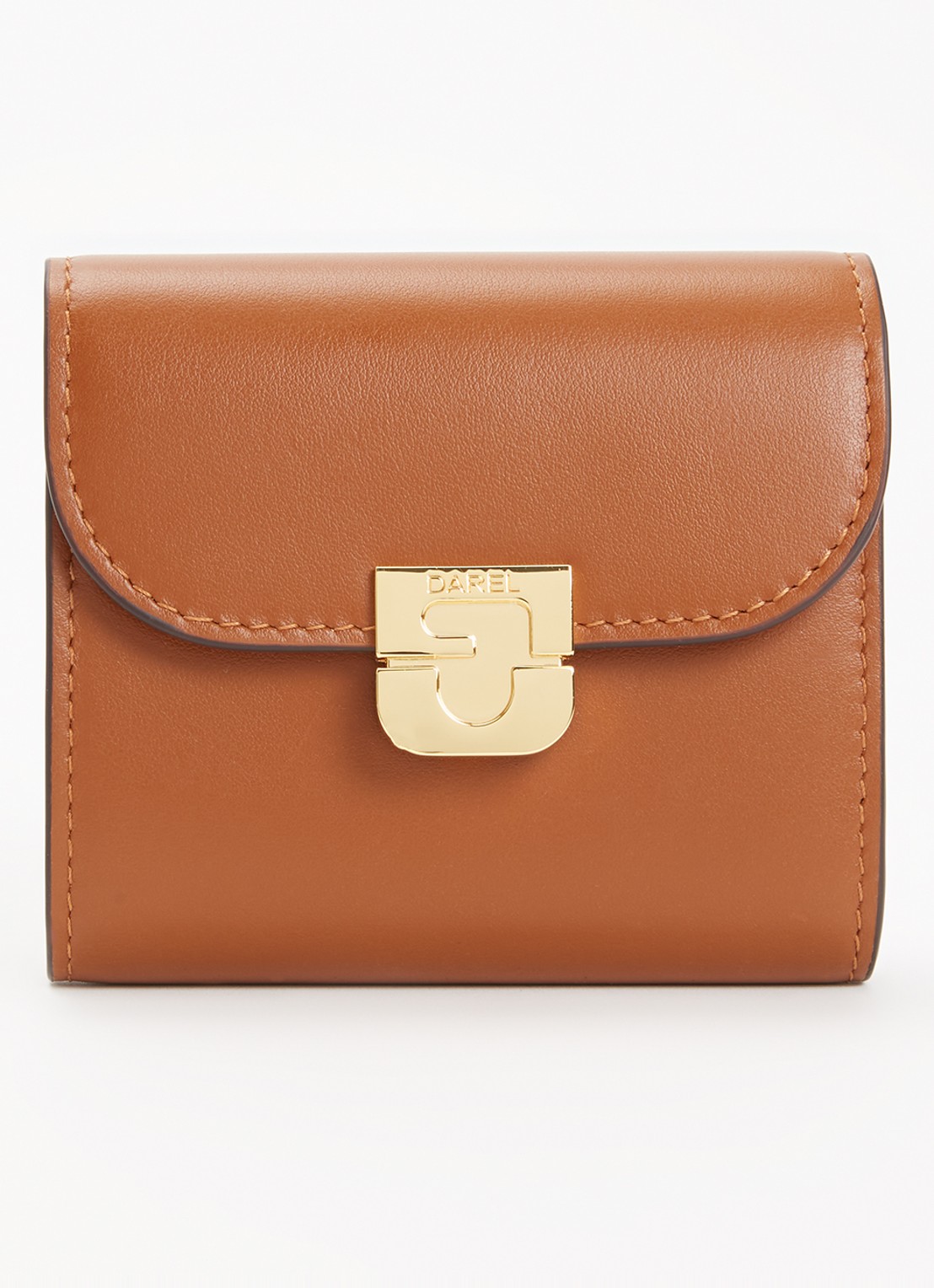 Gerard Darel Portemonnee van leer - voorkant cognac