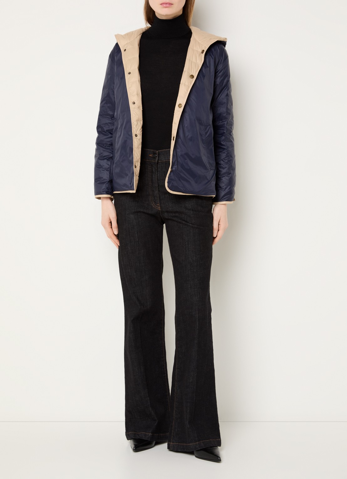 Gerard Darel Priscille reversible jack met steekzakken - voorkant 4 zand