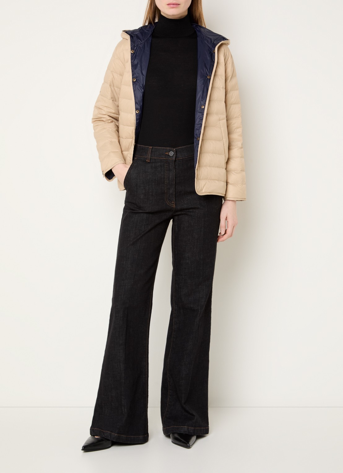 Gerard Darel Priscille reversible jack met steekzakken - voorkant 5 zand