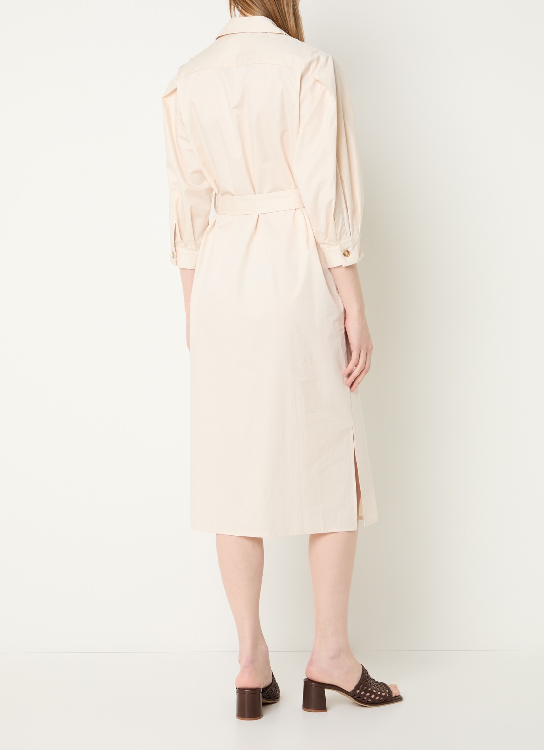 Gerard Darel Ralia maxi jurk met strikceintuur - achterkant 4 gebroken wit