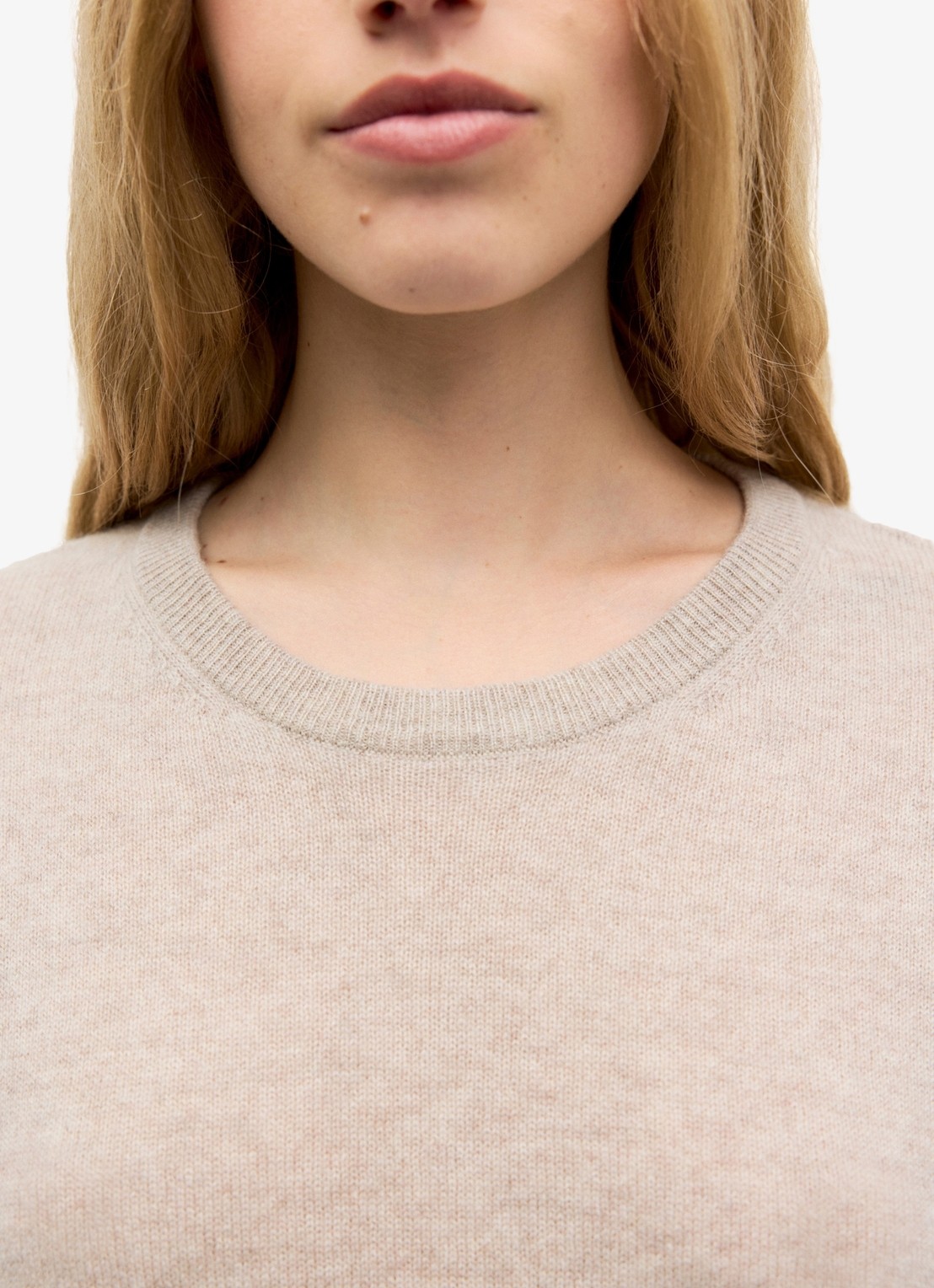 Gerard Darel Reta fijngebreide trui van kasjmier - detail beige