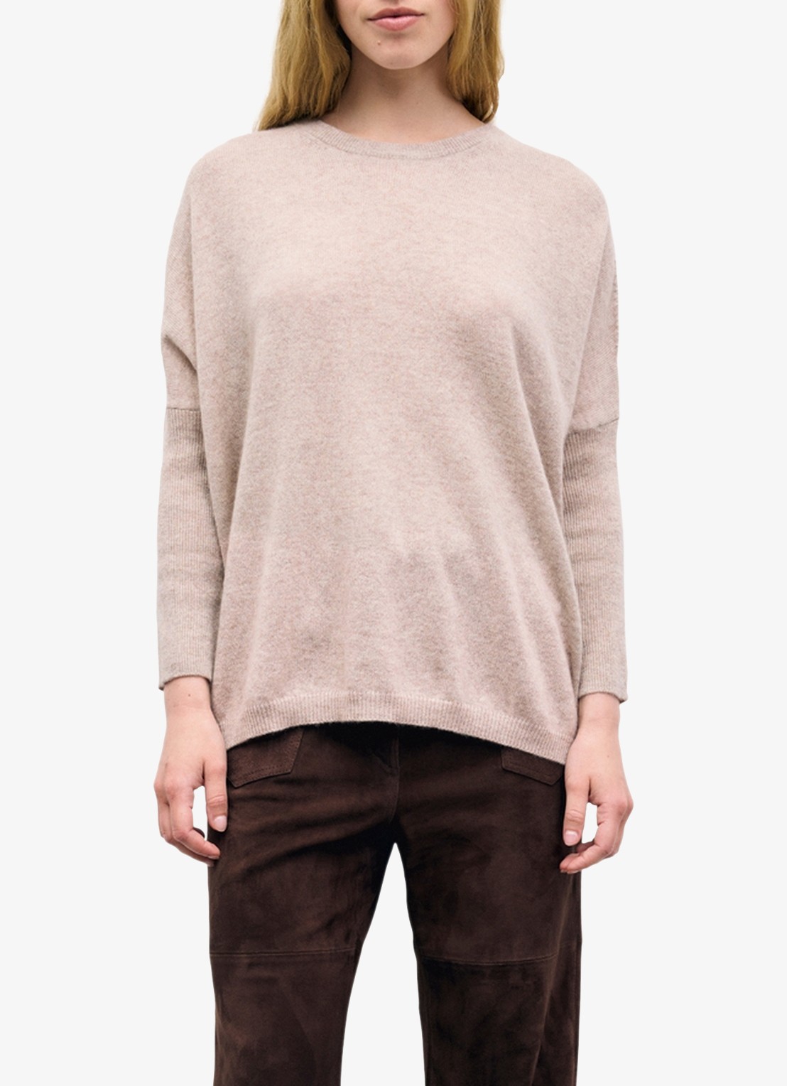 Gerard Darel Reta fijngebreide trui van kasjmier - detail 2 beige