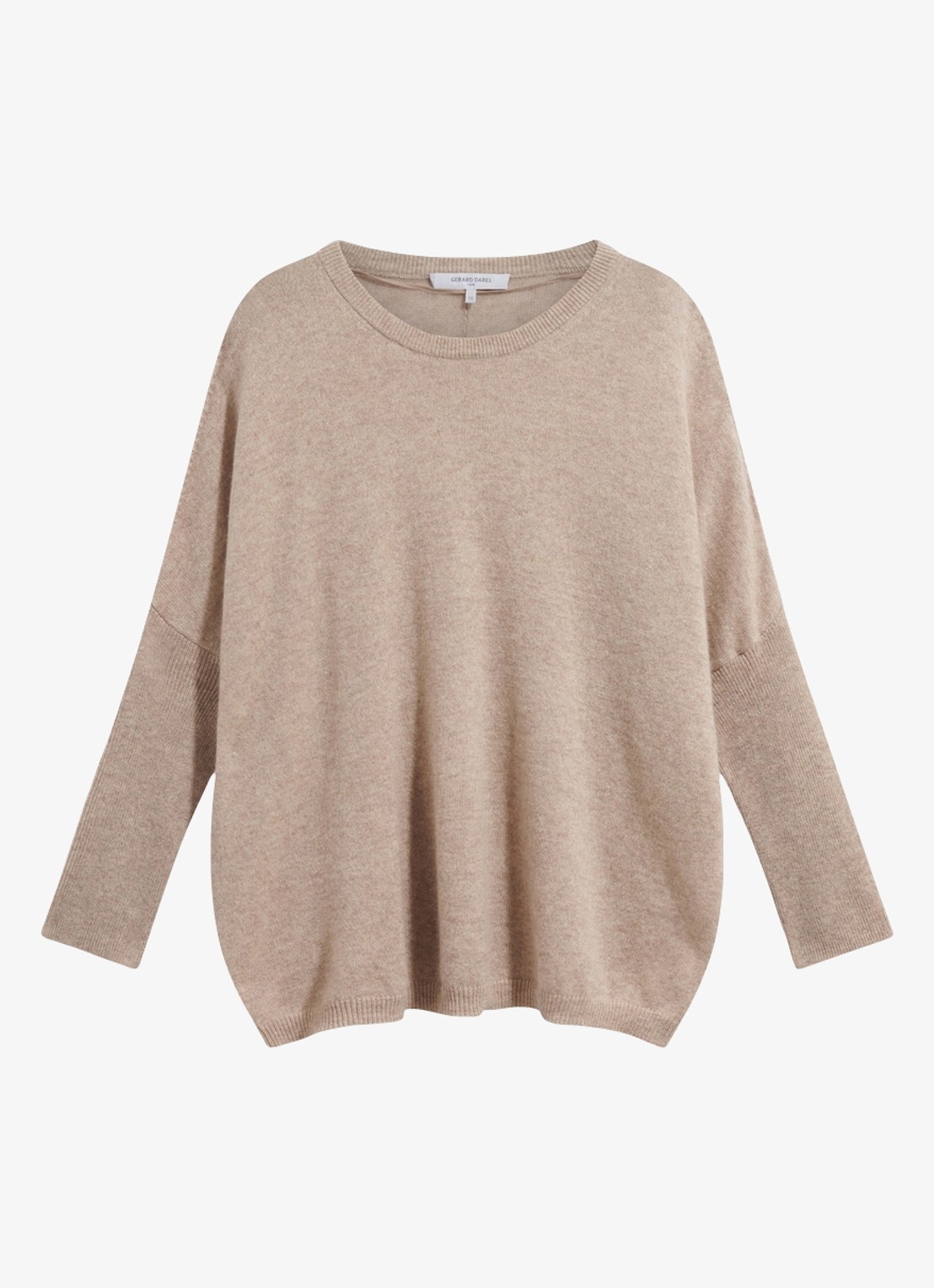 Gerard Darel Reta fijngebreide trui van kasjmier - voorkant 3 beige