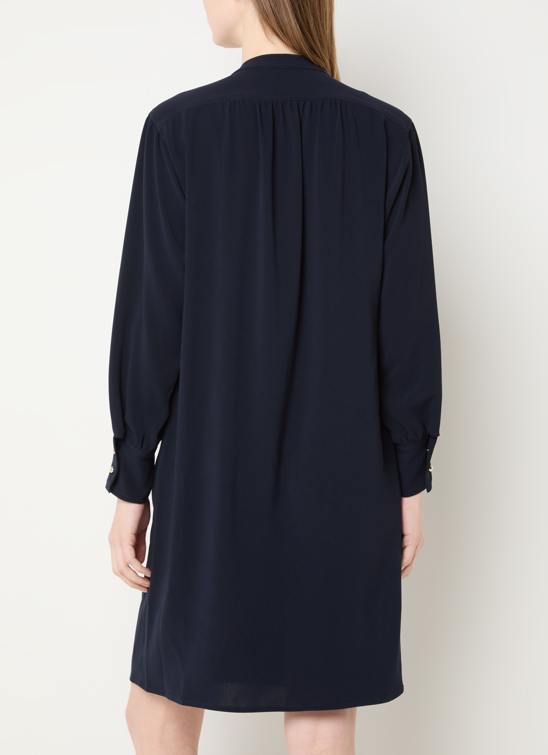 Gerard Darel Rosine mini jurk met ballonmouw - achterkant 4 donkerblauw