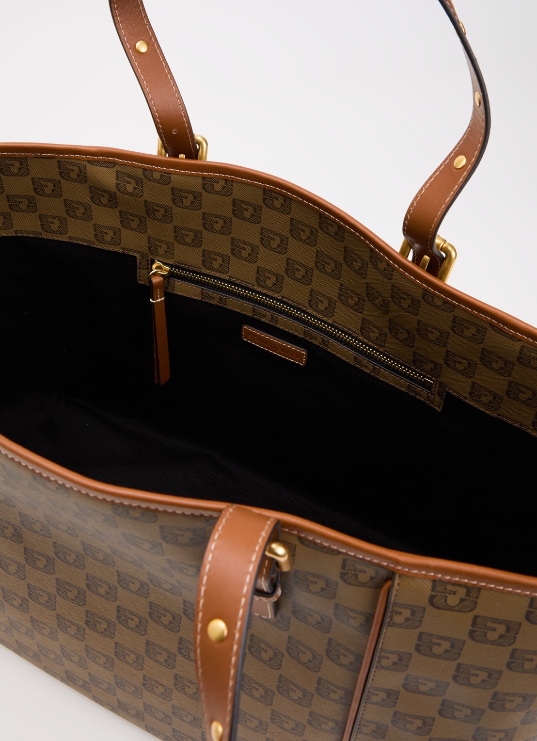 Gerard Darel Simple Bag schoudertas van canvas met details van leer  - detail 2 bruin