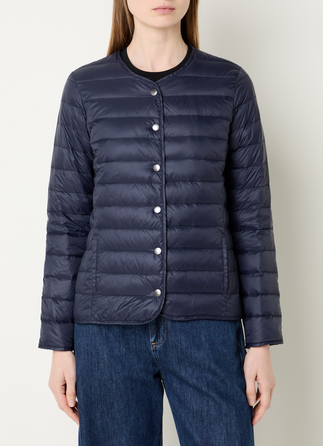 Gerard Darel Solange gewatteerd jack met donsvulling - detail 5 donkerblauw