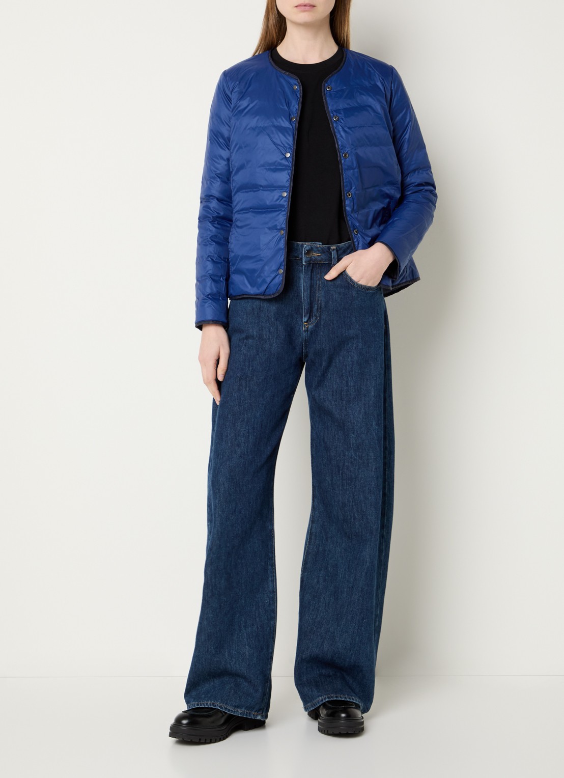 Gerard Darel Solange gewatteerd jack met donsvulling - voorkant 3 donkerblauw