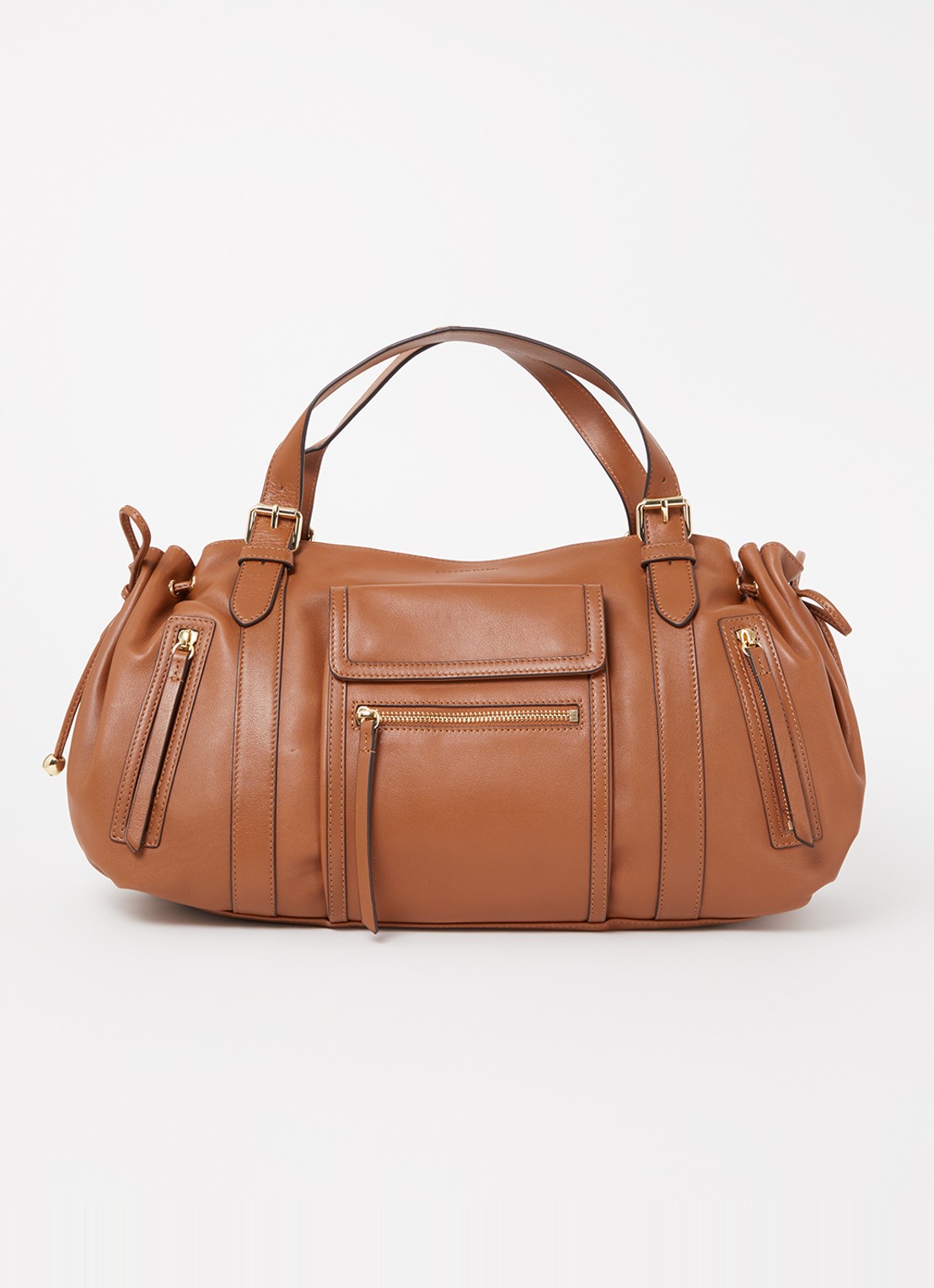 Gerard Darel St Germain handtas van leer - voorkant 3 cognac