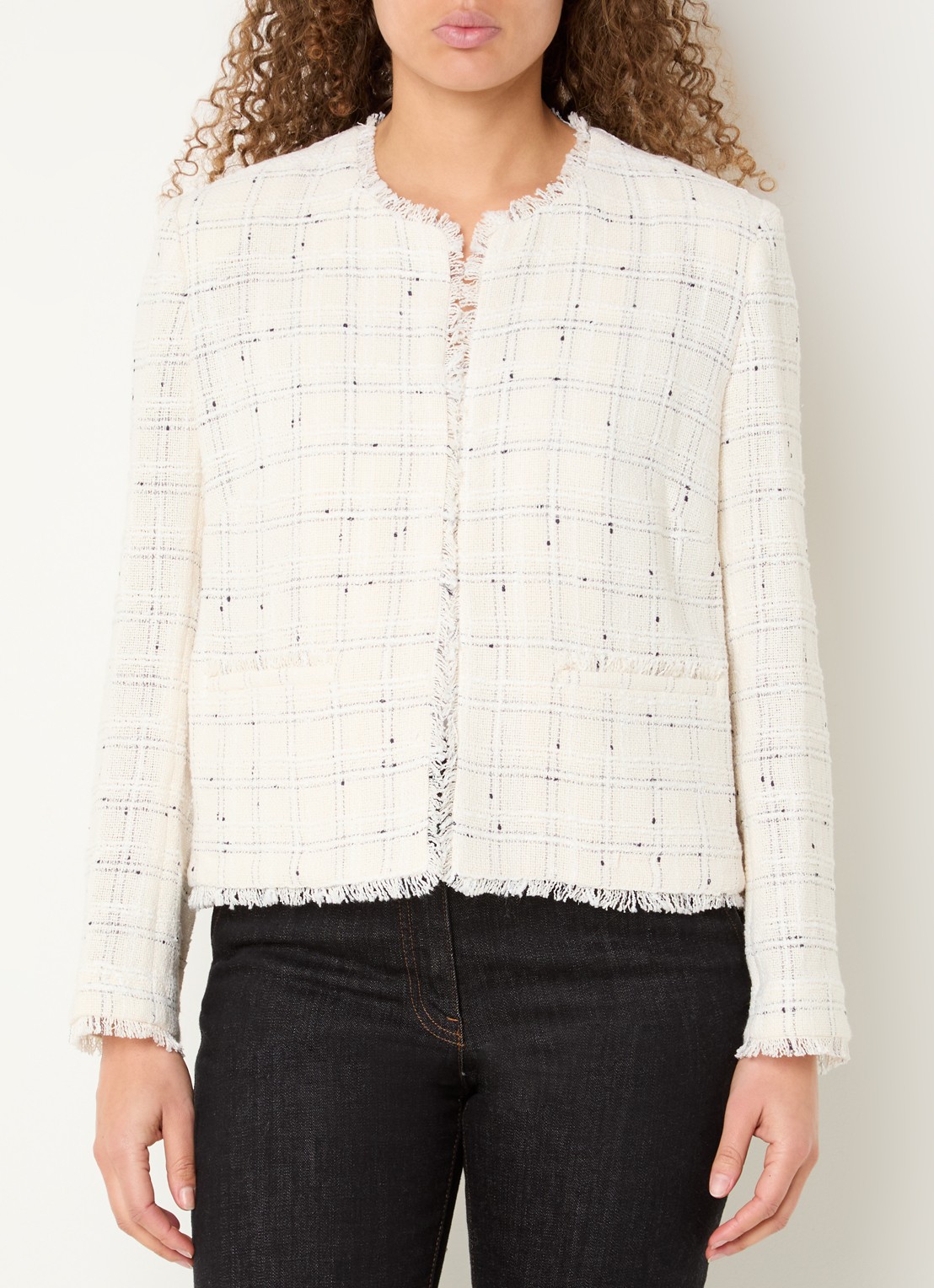 Gerard Darel Taissa cropped blazer met opgestikte zakken - detail 4 creme