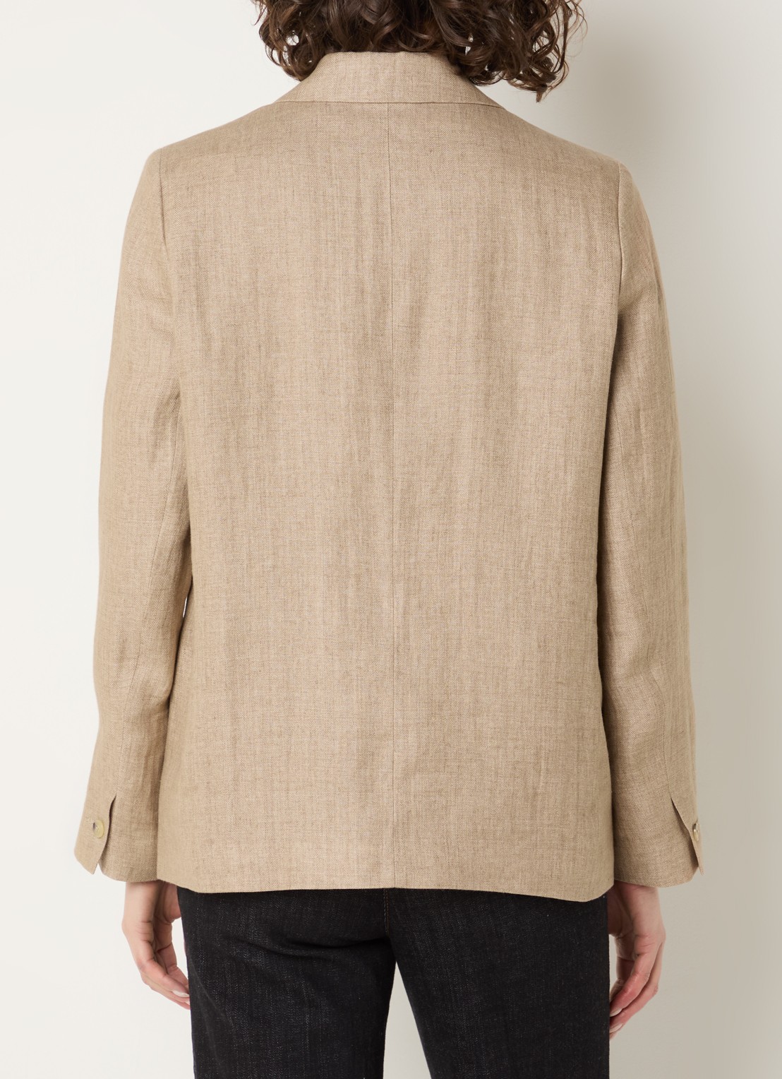 Gerard Darel Taliya blazer van linnen met klepzakken - achterkant zand