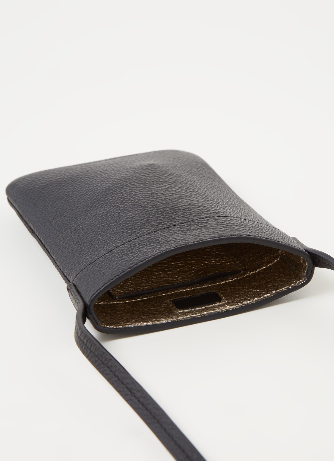 Gerard Darel Telefoonhoes van leer - detail 2 zwart