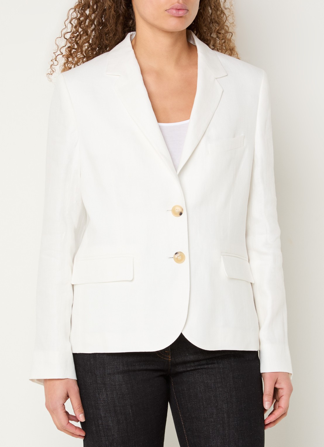 Gerard Darel Terya blazer van linnen met klepzakken - detail 3 wit
