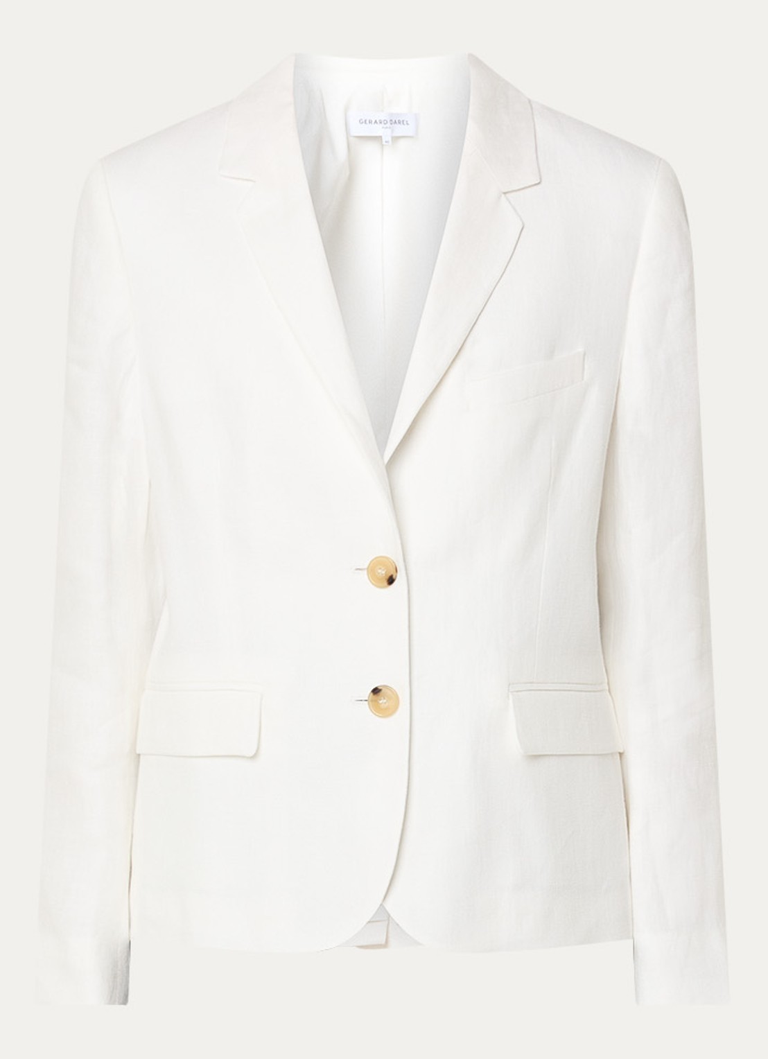Gerard Darel Terya blazer van linnen met klepzakken - voorkant wit