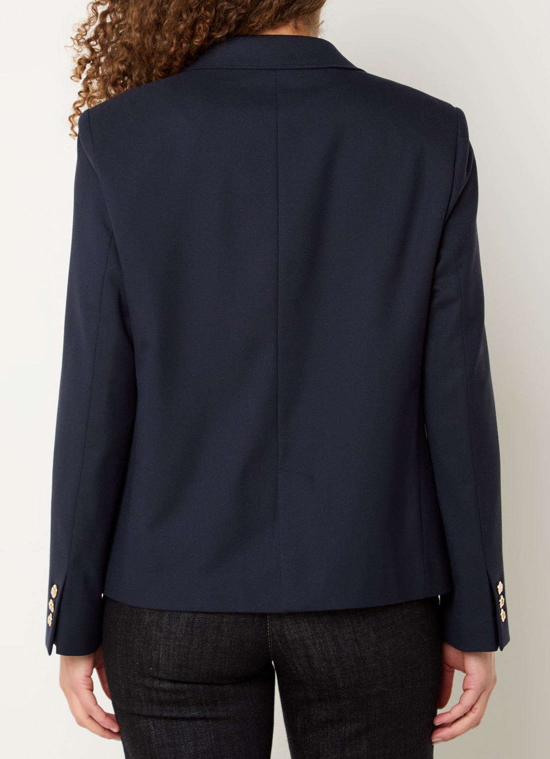 Gerard Darel Tinais blazer in wolblend met logoborduring - achterkant 3 donkerblauw