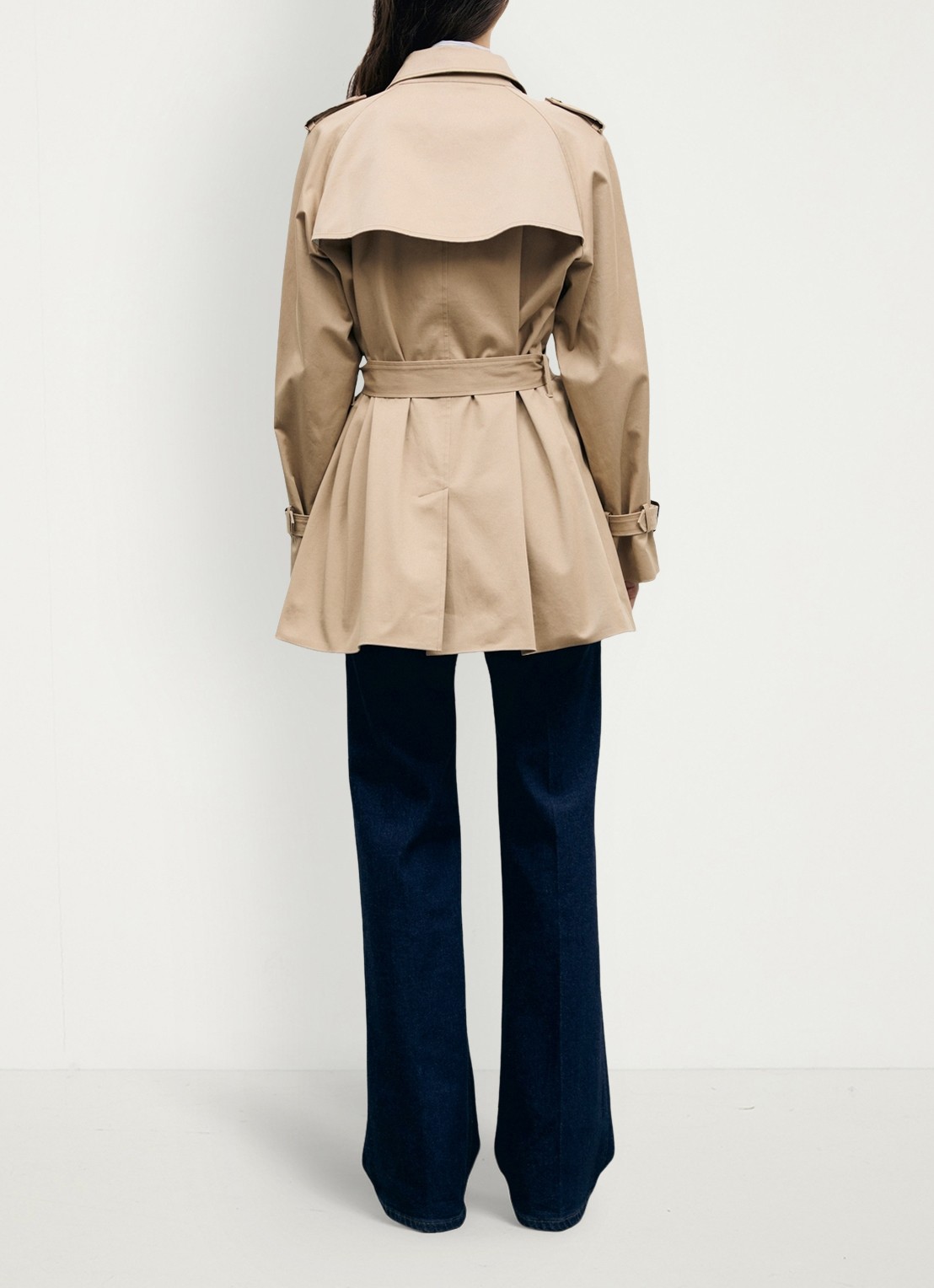 Gerard Darel Vania trenchcoat met ceintuur - achterkant 4 beige