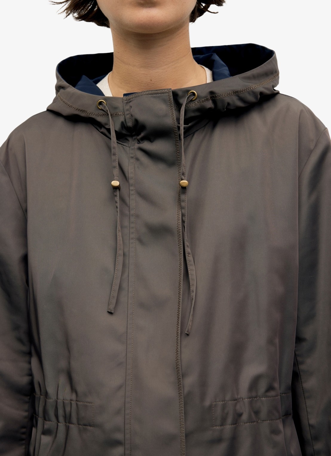 Gerard Darel Velia reversible parker  - detail 2 bruin