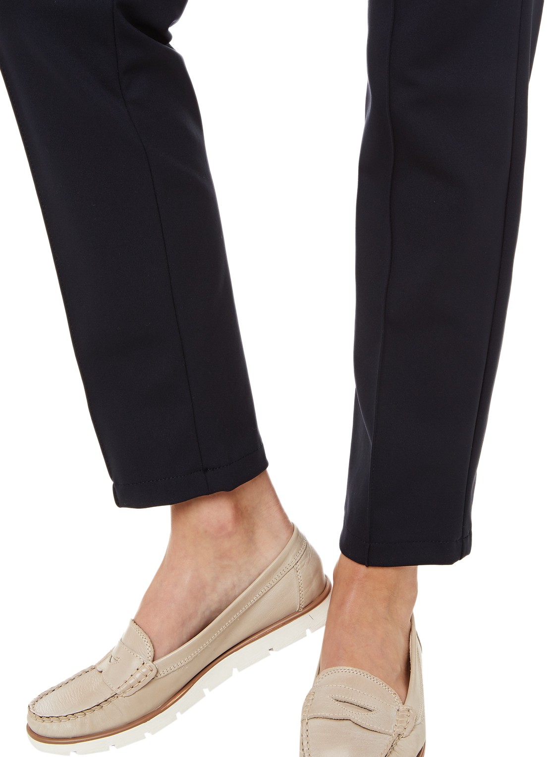 Gerry Weber Roxane mid waist slim fit cropped pantalon met stretch - detail 4 donkerblauw