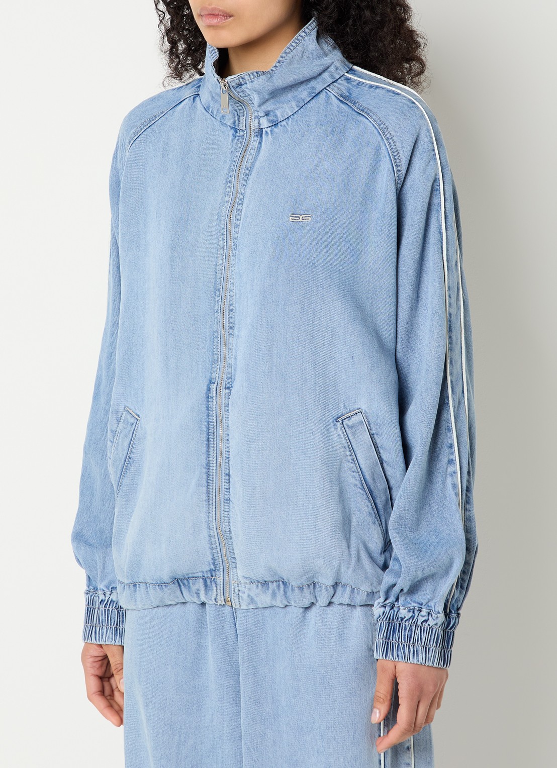 Gestuz GZsea jack van chambray met steekzakken - detail 4 indigo