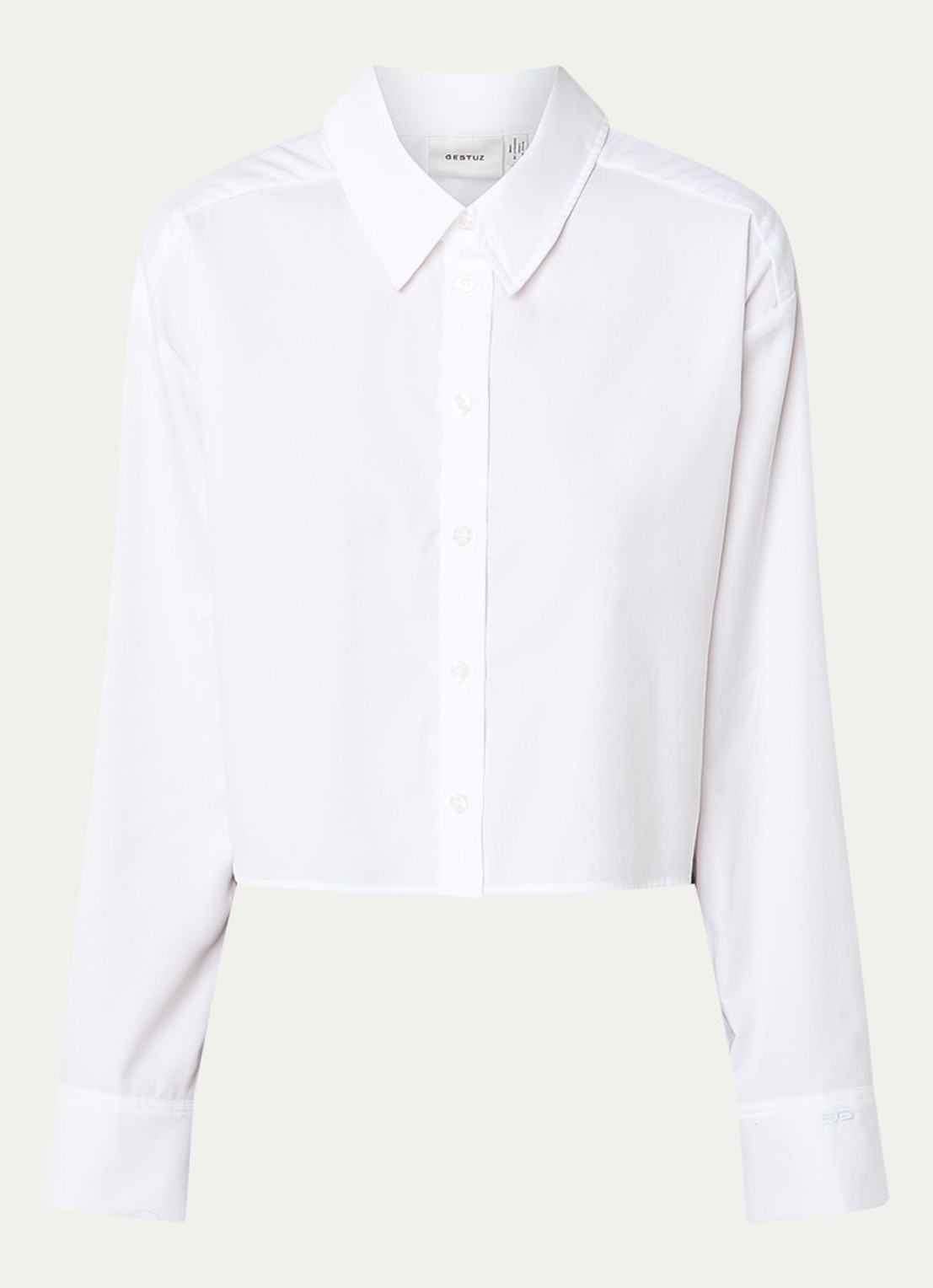 Gestuz GZyork cropped blouse - voorkant wit