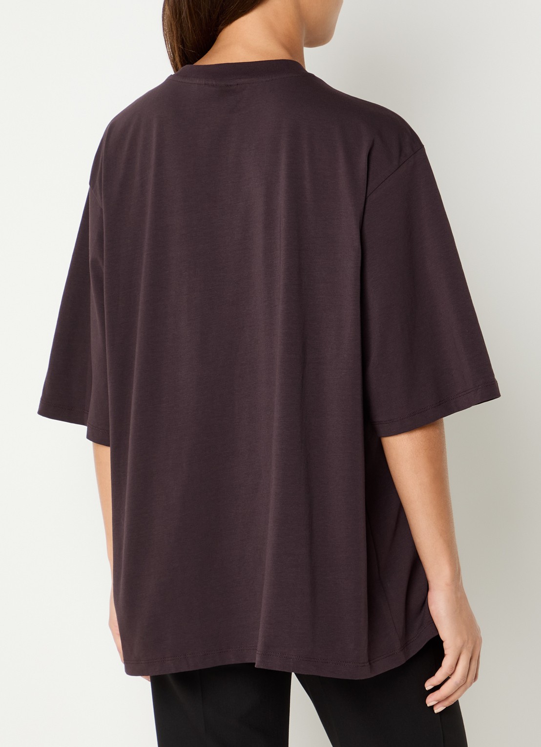 Gestuz T-shirt met ronde hals - achterkant 2 aubergine