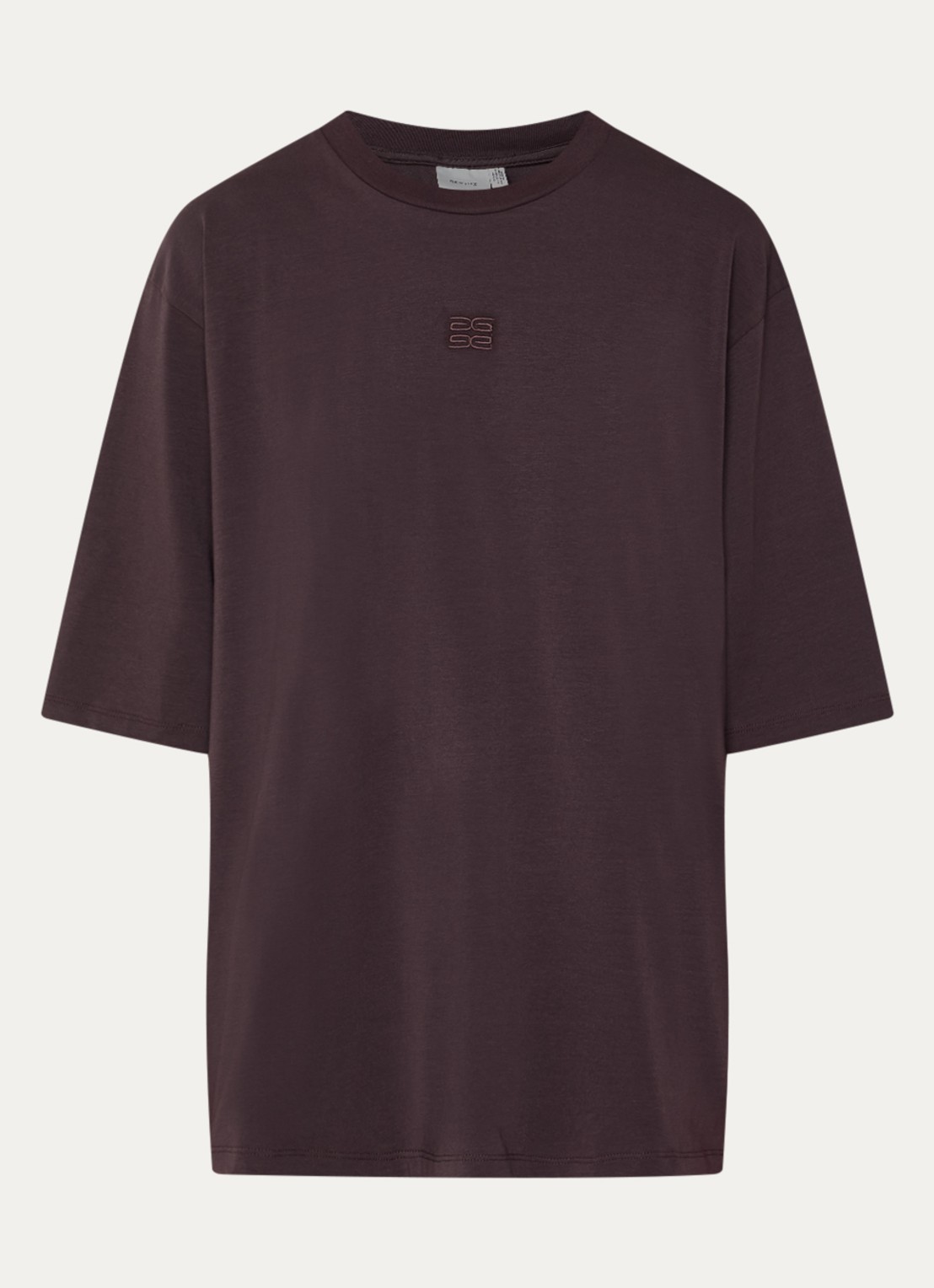 Gestuz T-shirt met ronde hals - voorkant 3 aubergine