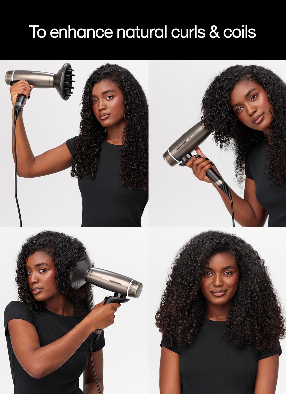 ghd Curl Diffuser voor ghd Speed hair dryer - detail 6 zwart