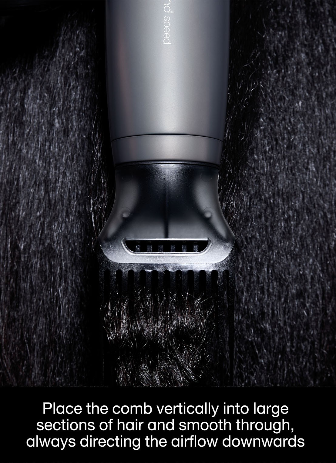 ghd High Strength comb voor ghd Speed hair dryer - detail 4 zwart