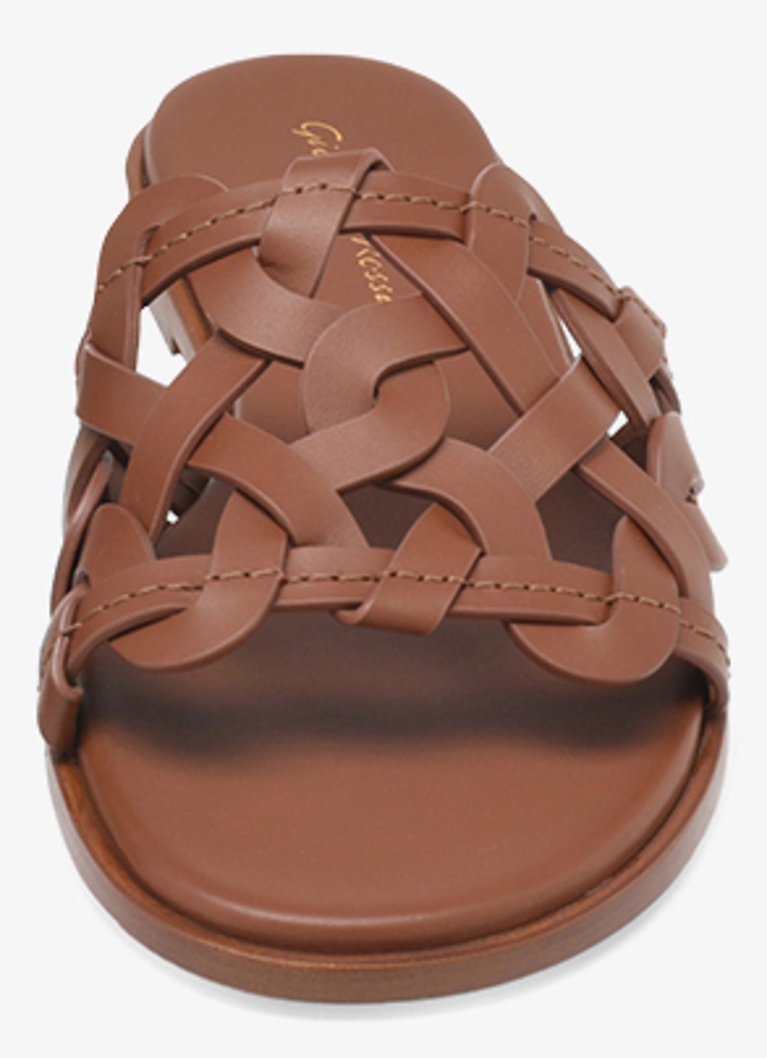 Gianvito Rossi Amalfi slipper van kalfsleer - detail 4 bruin