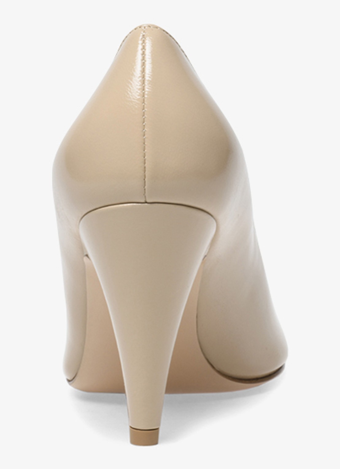 Gianvito Rossi Amelia pump van leer met lakfinish - detail 4 beige