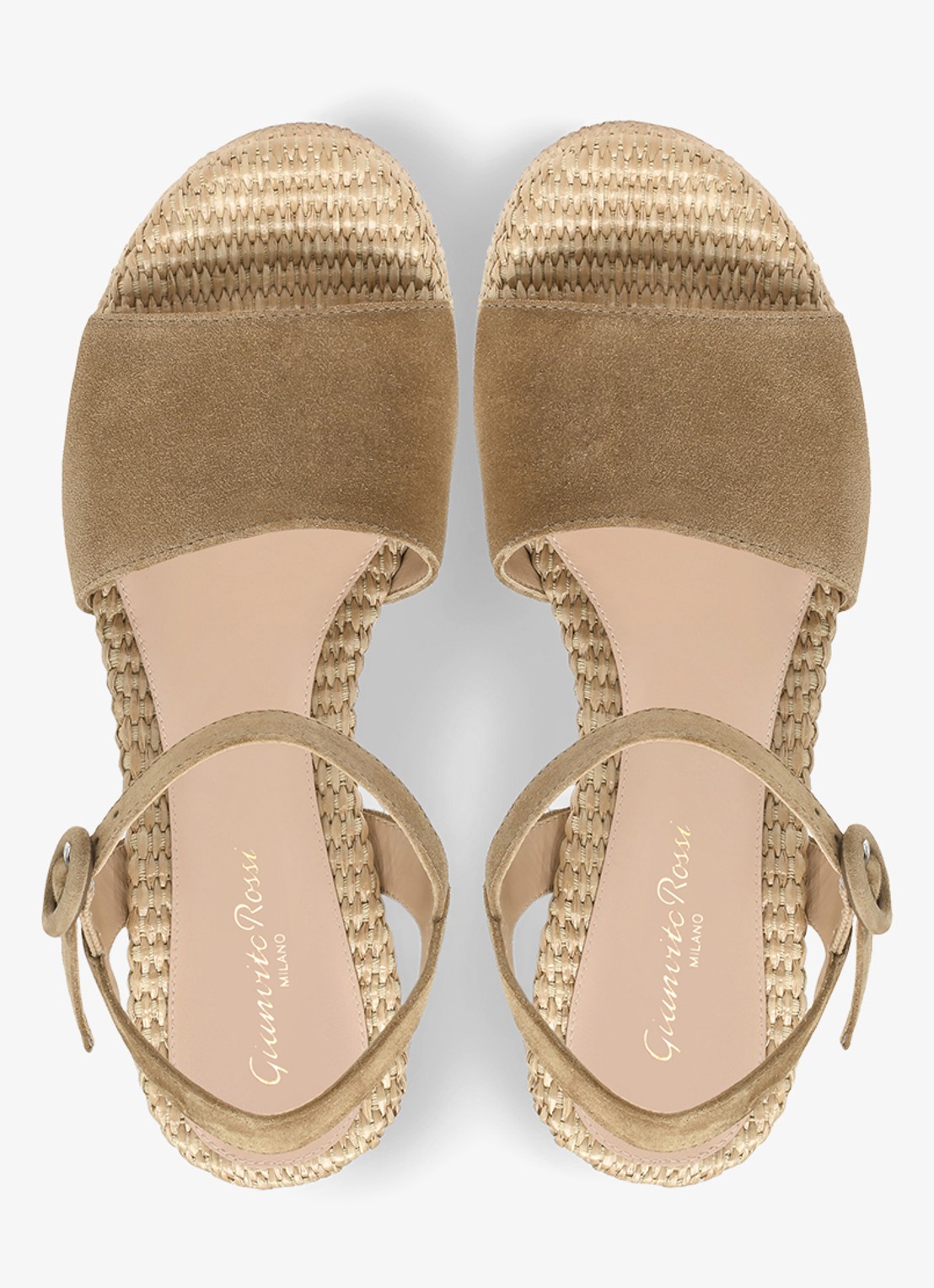 Gianvito Rossi Carol sandalette van suède - detail 4 camel