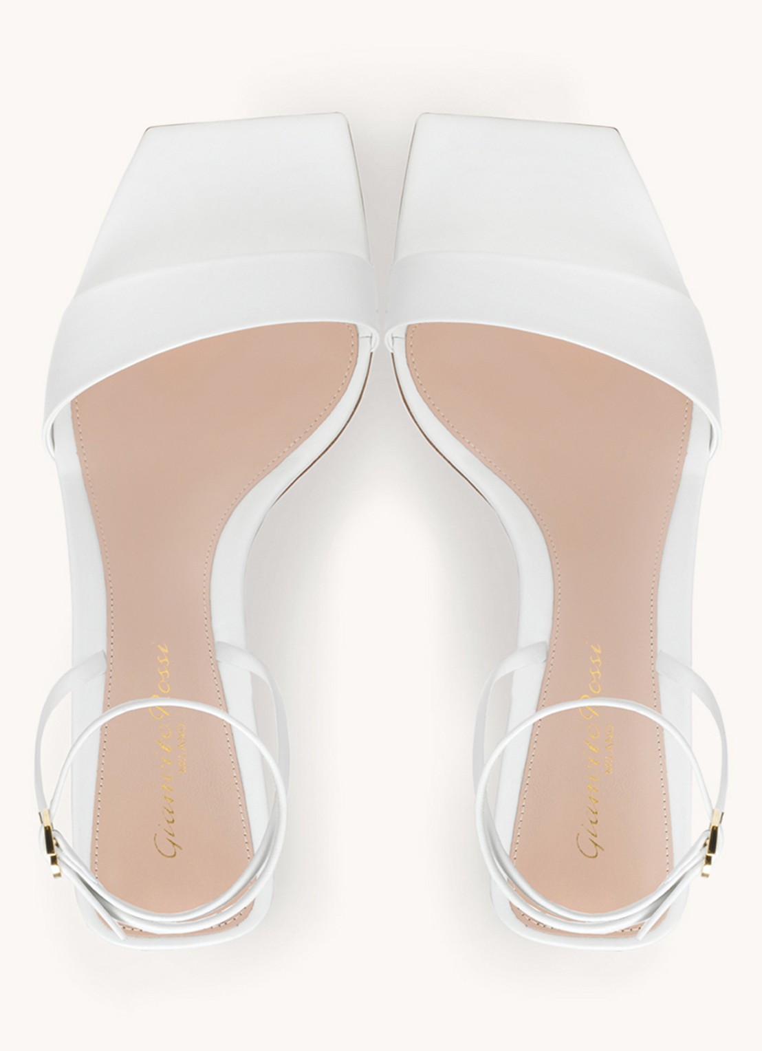 Gianvito Rossi Cosmic sandalette van leer - detail wit