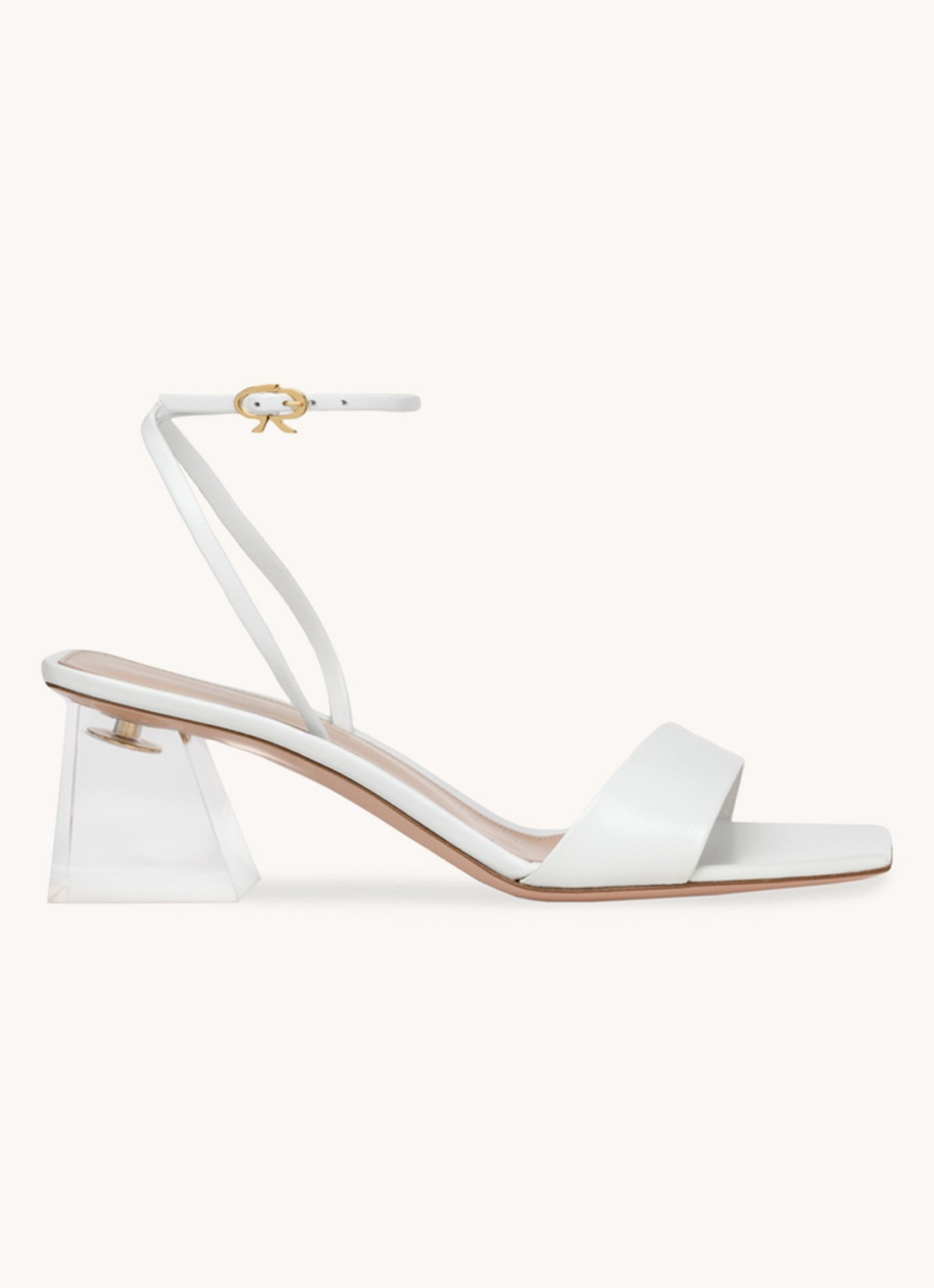 Gianvito Rossi Cosmic sandalette van leer - voorkant 3 wit