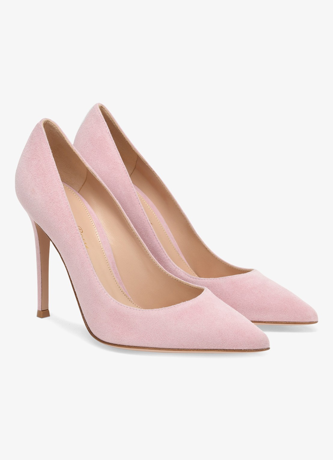 Gianvito Rossi Gianvito 105 pump van suède - voorkant 4 roze