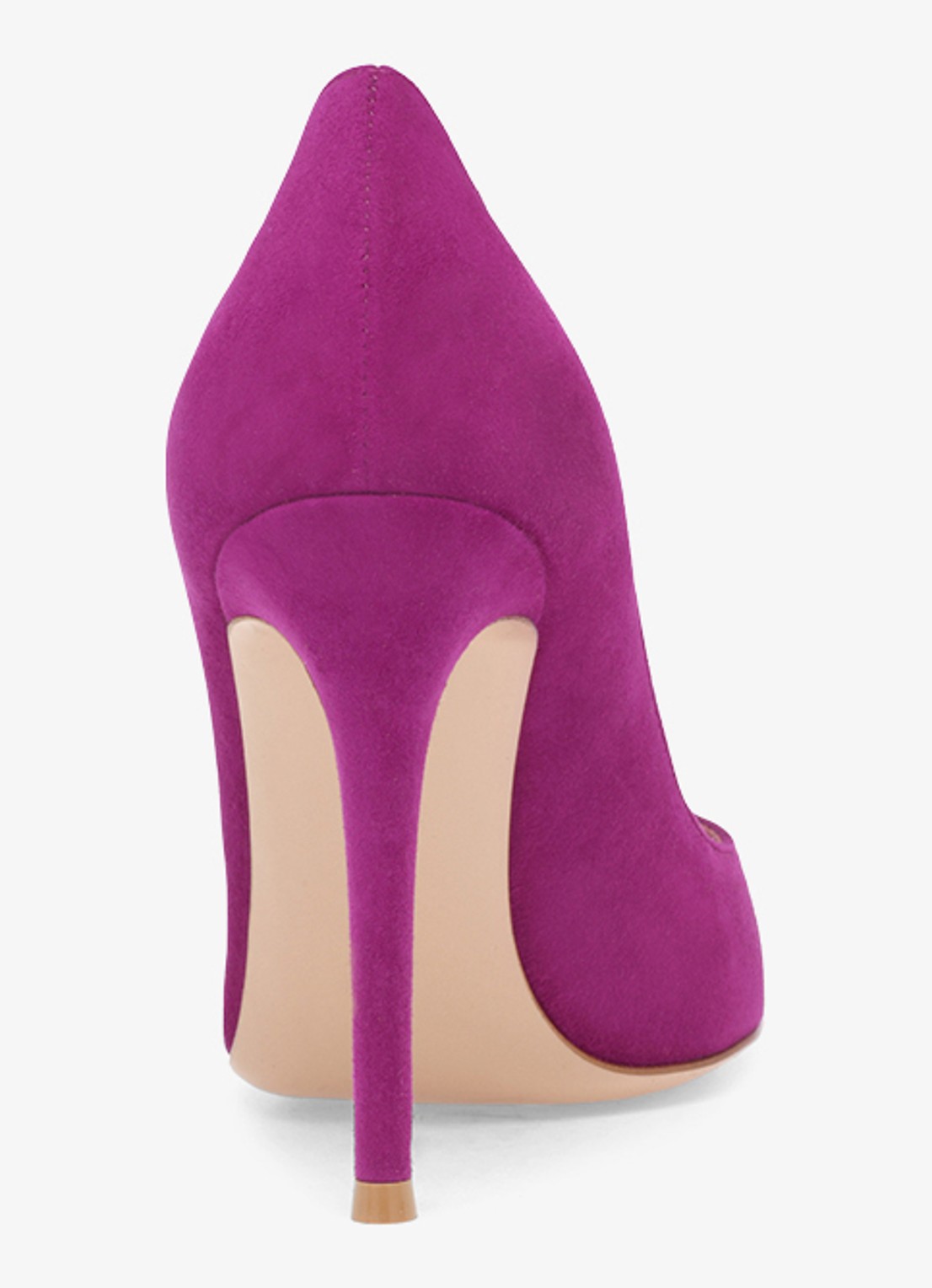 Gianvito Rossi Gianvito 105 pump van suède - achterkant fuchsia