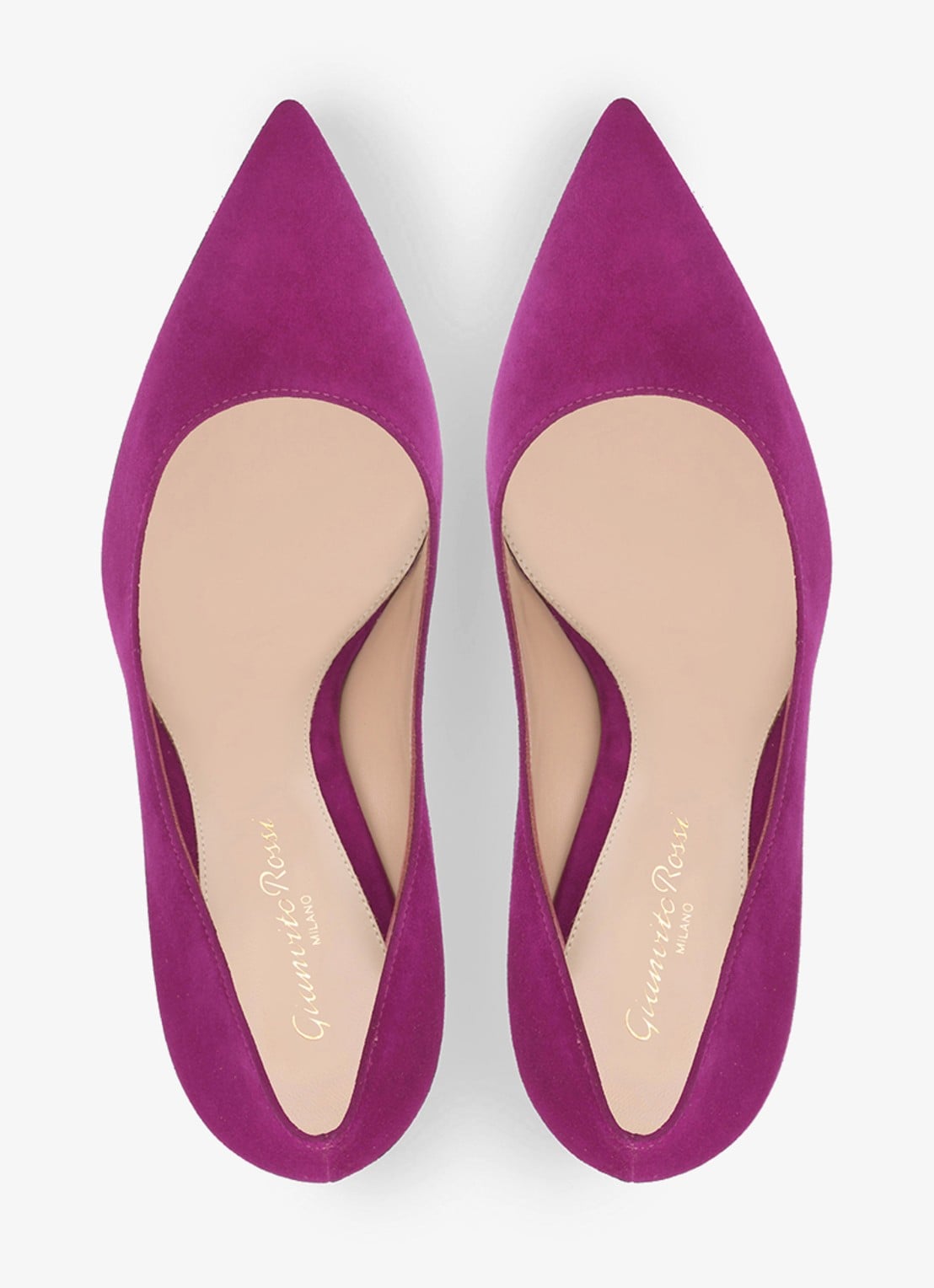 Gianvito Rossi Gianvito 105 pump van suède - detail 4 fuchsia