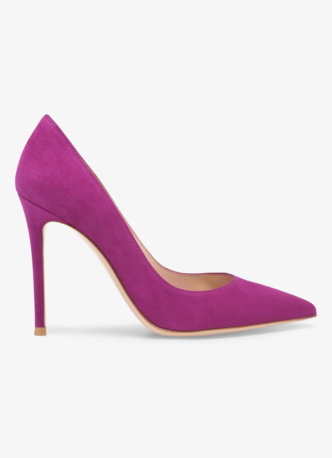 Gianvito Rossi Gianvito 105 pump van suède - voorkant 2 fuchsia
