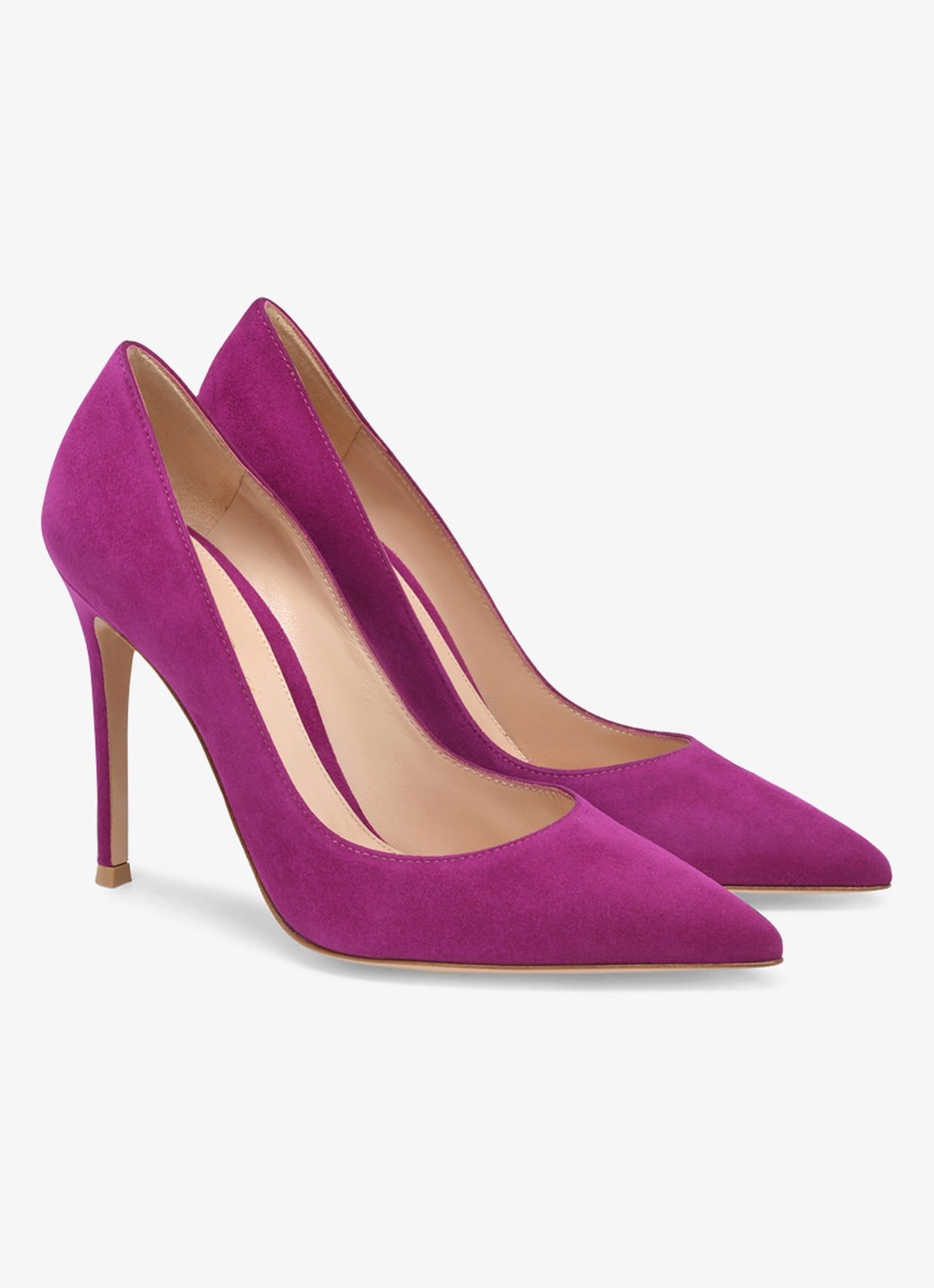 Gianvito Rossi Gianvito 105 pump van suède - voorkant 3 fuchsia
