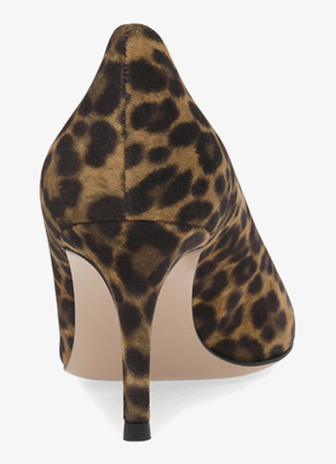Gianvito Rossi Gianvito 70 pump van suède met panterprint - achterkant bruin