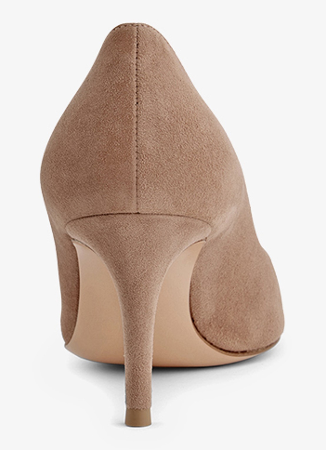 Gianvito Rossi Gianvito 70 pump van suède - achterkant beige