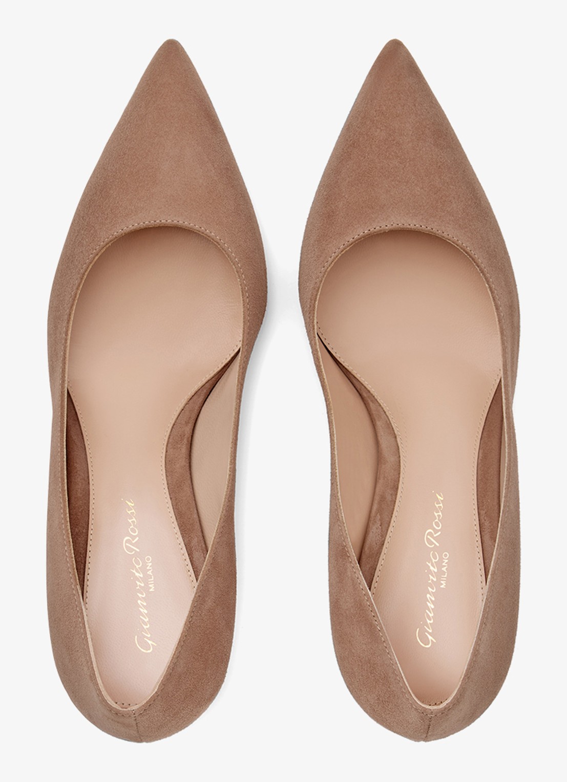 Gianvito Rossi Gianvito 70 pump van suède - detail 4 beige