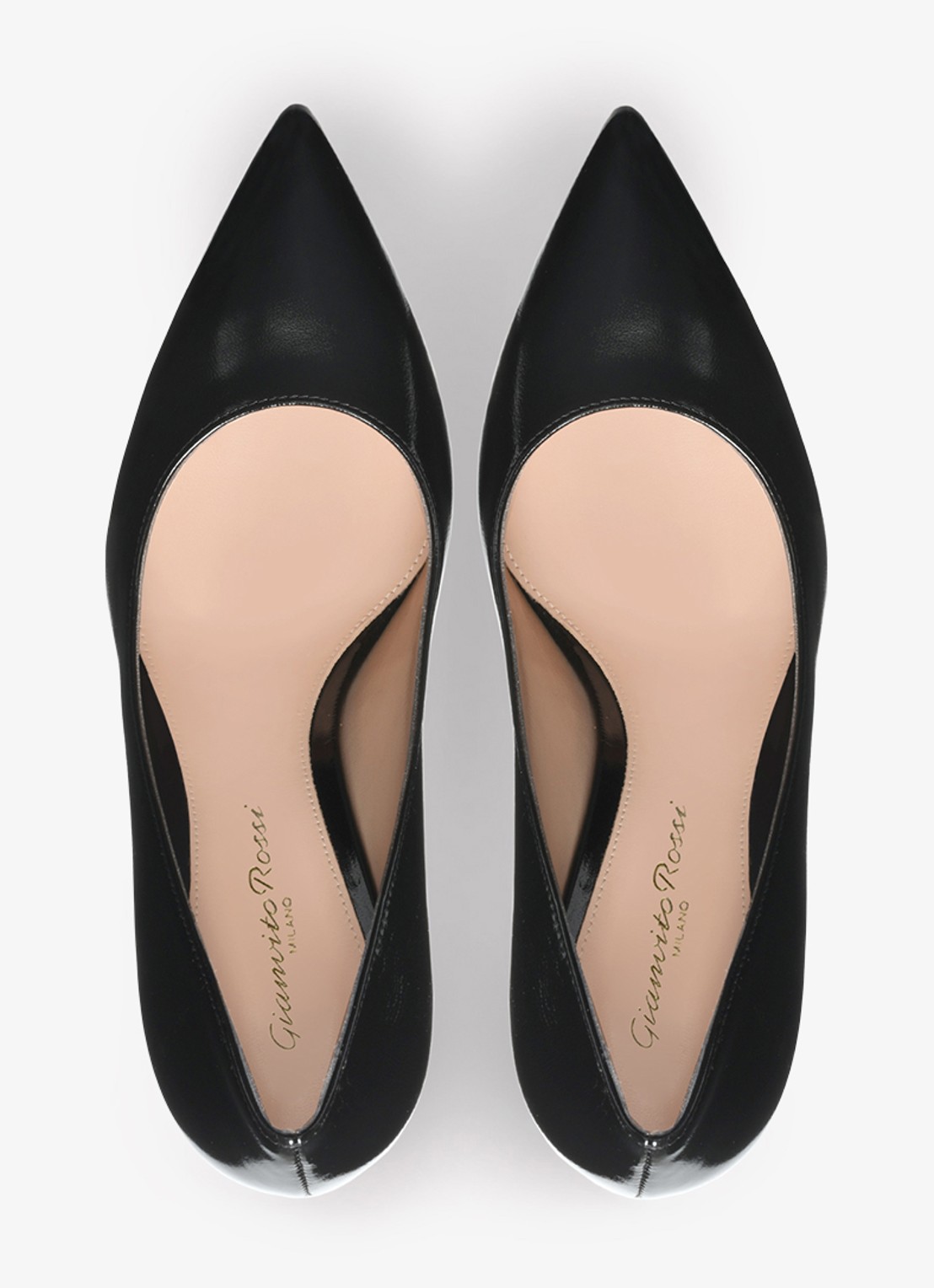 Gianvito Rossi Gianvito 85 pump van leer - detail 4 zwart