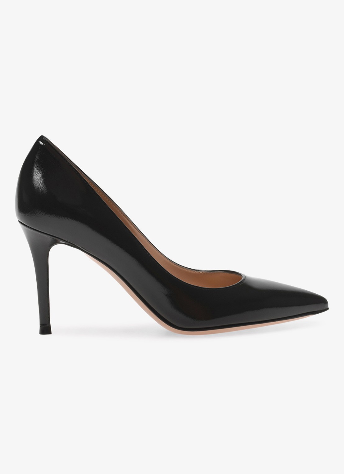Gianvito Rossi Gianvito 85 pump van leer - voorkant zwart