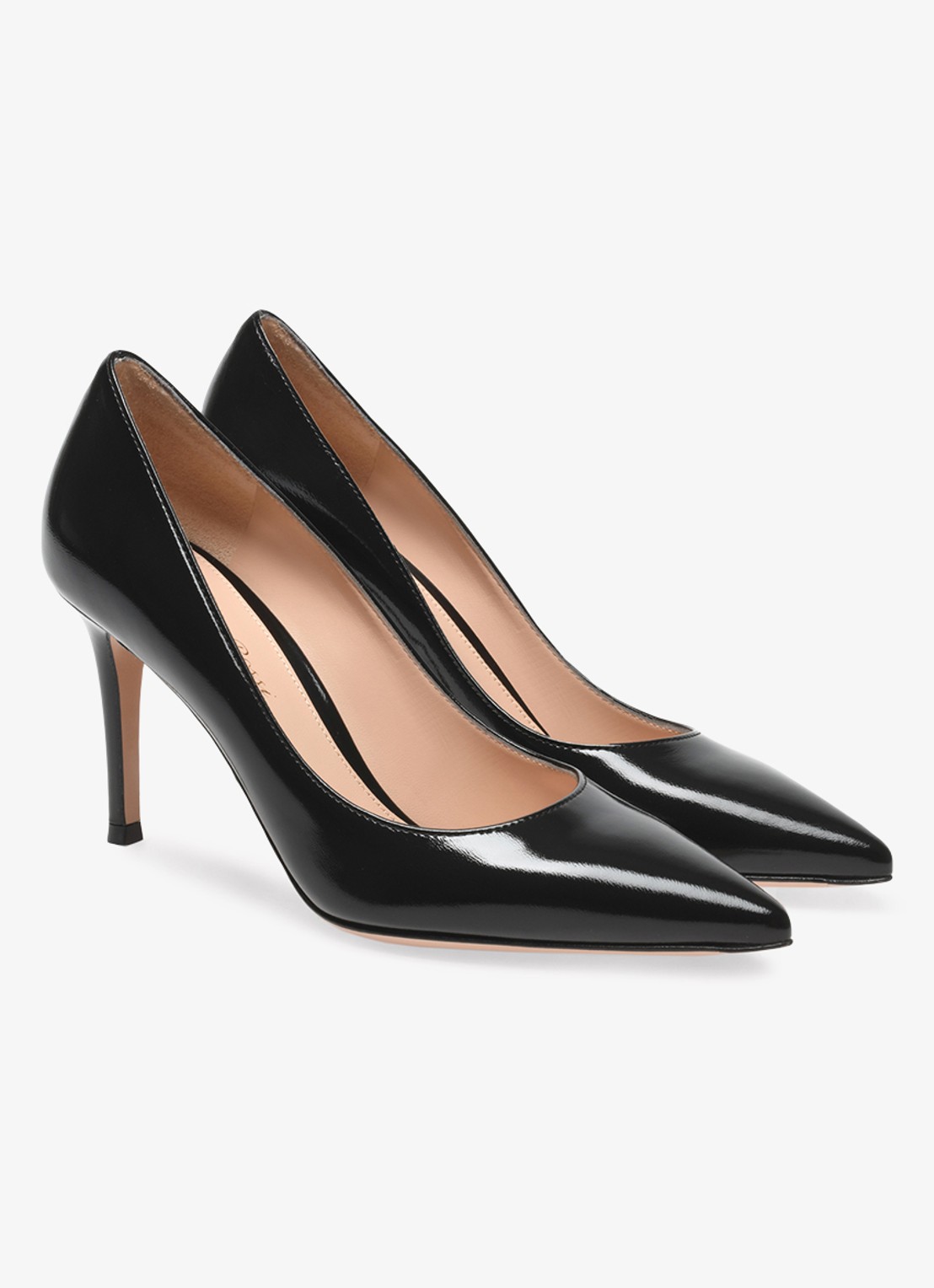 Gianvito Rossi Gianvito 85 pump van leer - voorkant 2 zwart