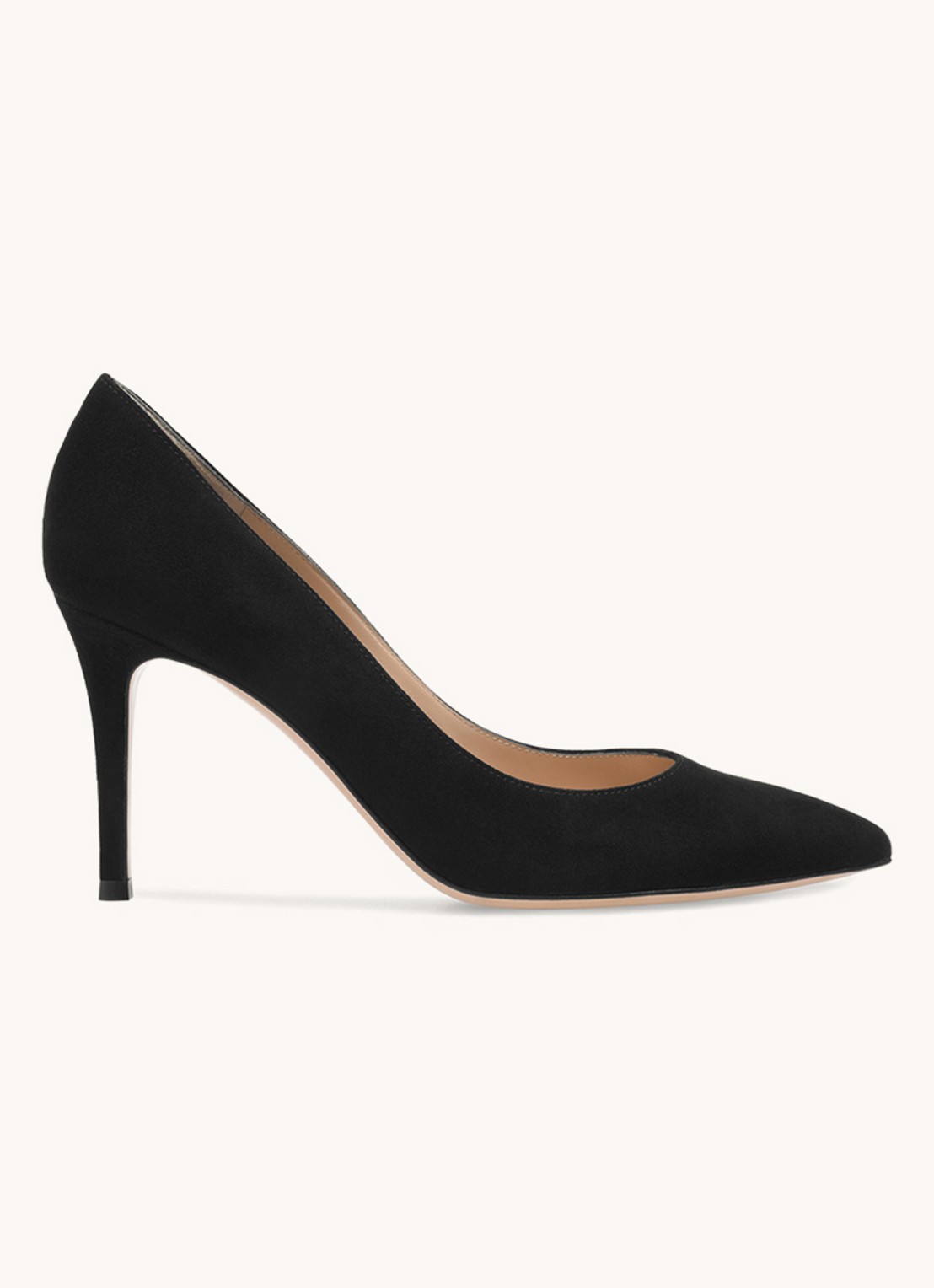 Gianvito Rossi Gianvito 85 pump van suède - voorkant zwart