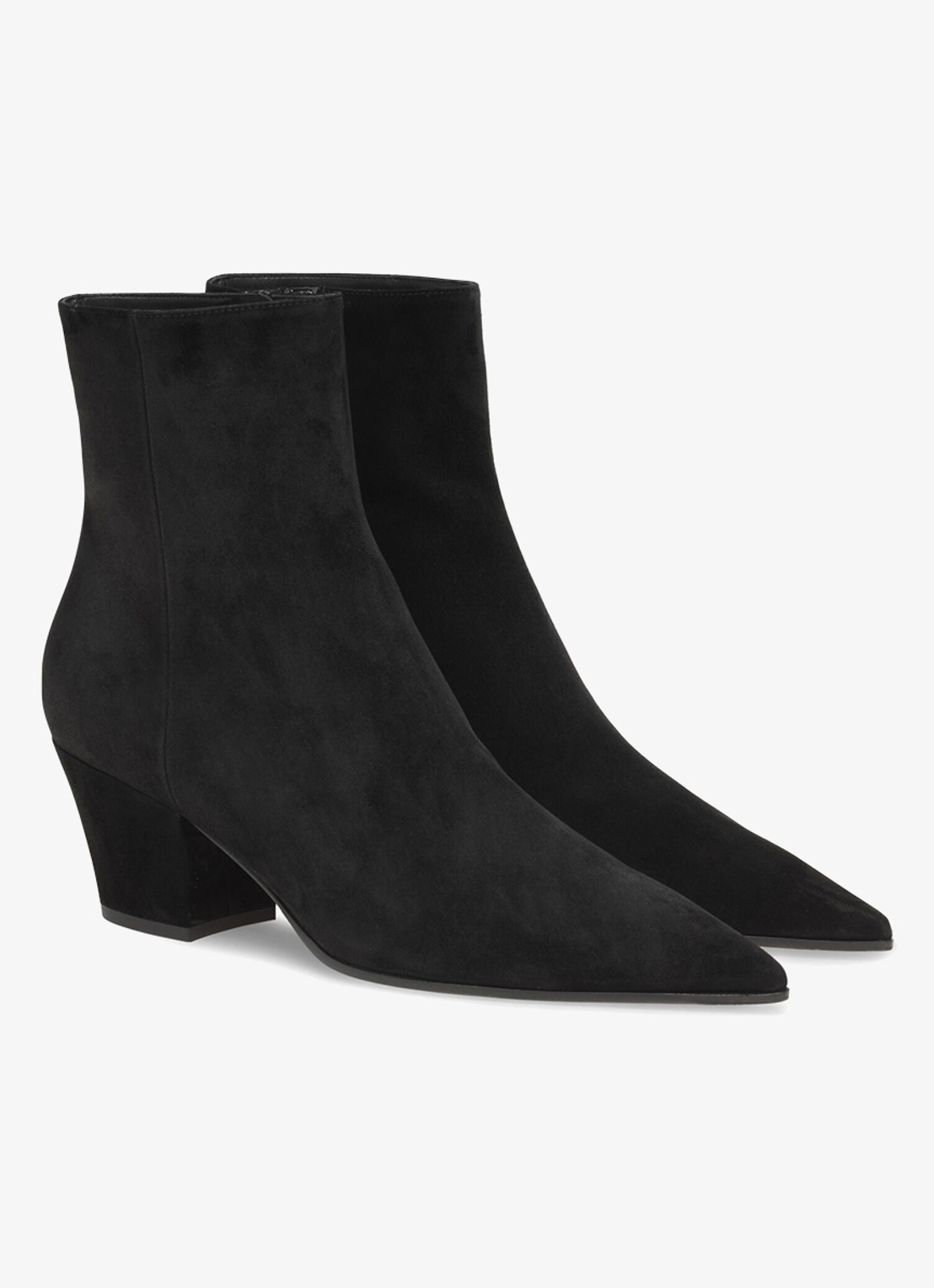 Gianvito Rossi Keinna Bootie 55 enkellaarsje van suède - voorkant 2 zwart