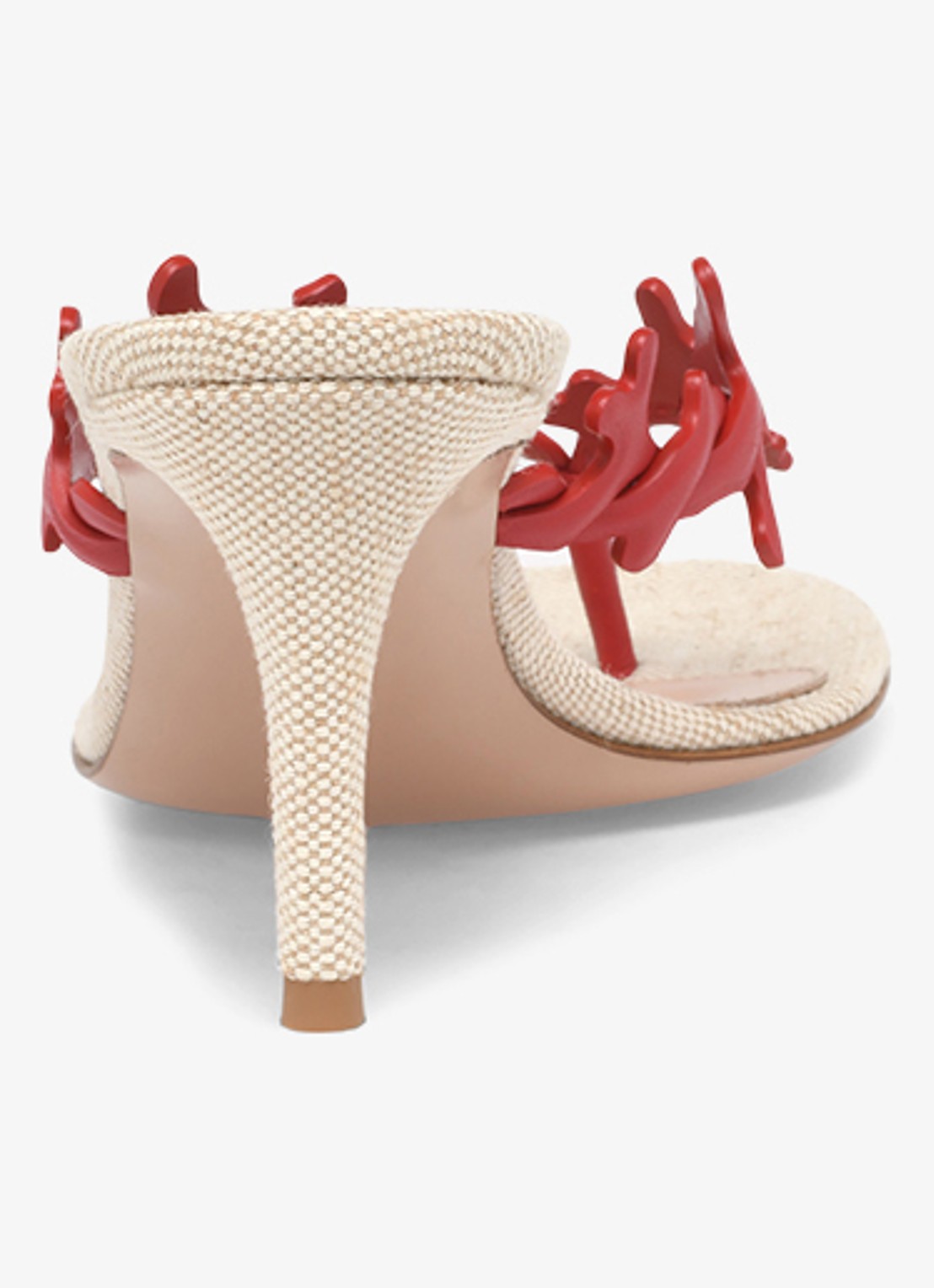 Gianvito Rossi Ocean Thong sandalette van leer - achterkant 3 rood