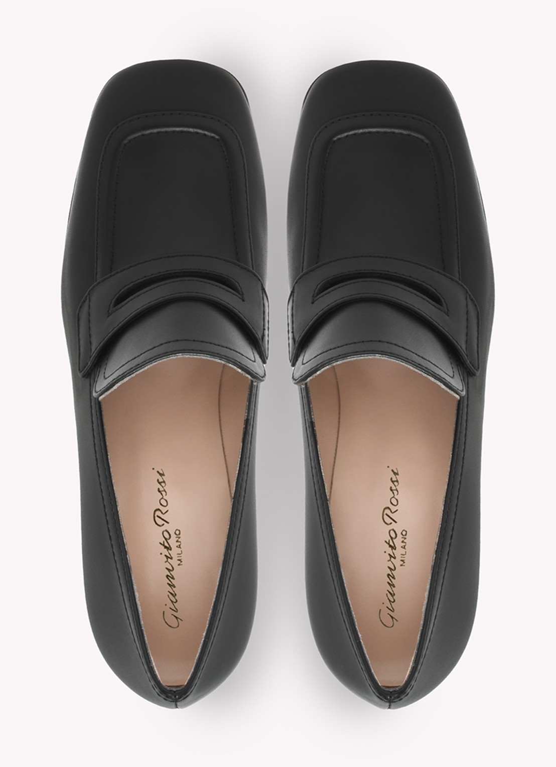 Gianvito Rossi Rouen pump van kalfsleer - achterkant 2 zwart