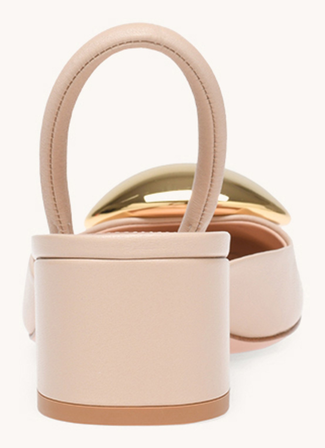 Gianvito Rossi Sphera 45 slingback van lamsleer - detail 4 creme