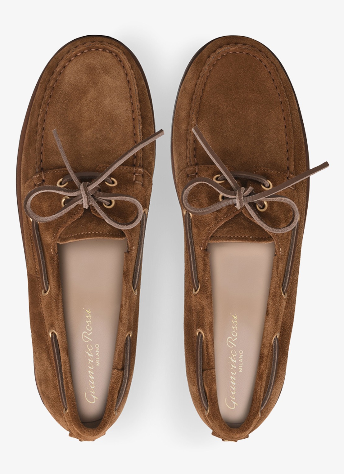 Gianvito Rossi Vandée moccasin van suède - detail 3 bruin
