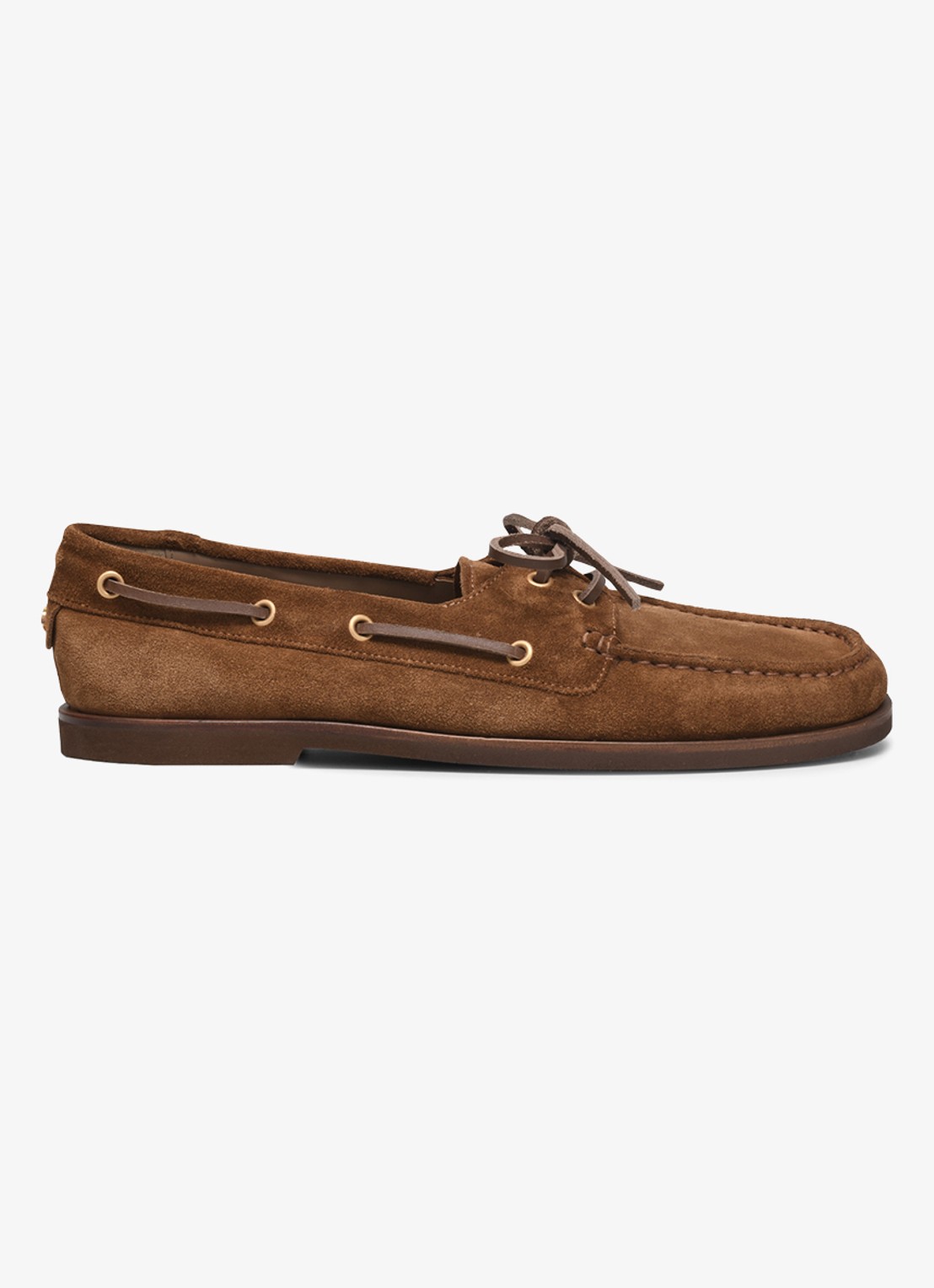 Gianvito Rossi Vandée moccasin van suède - voorkant bruin